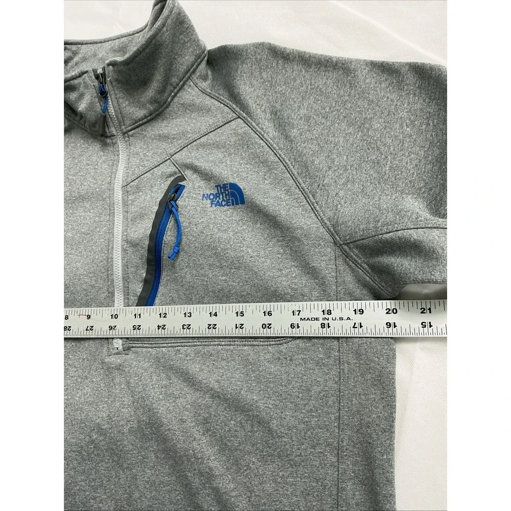 The North Face Canyonlands 1/2 Zip Pullover Fleece Jacket Mens Medium Gray Blue